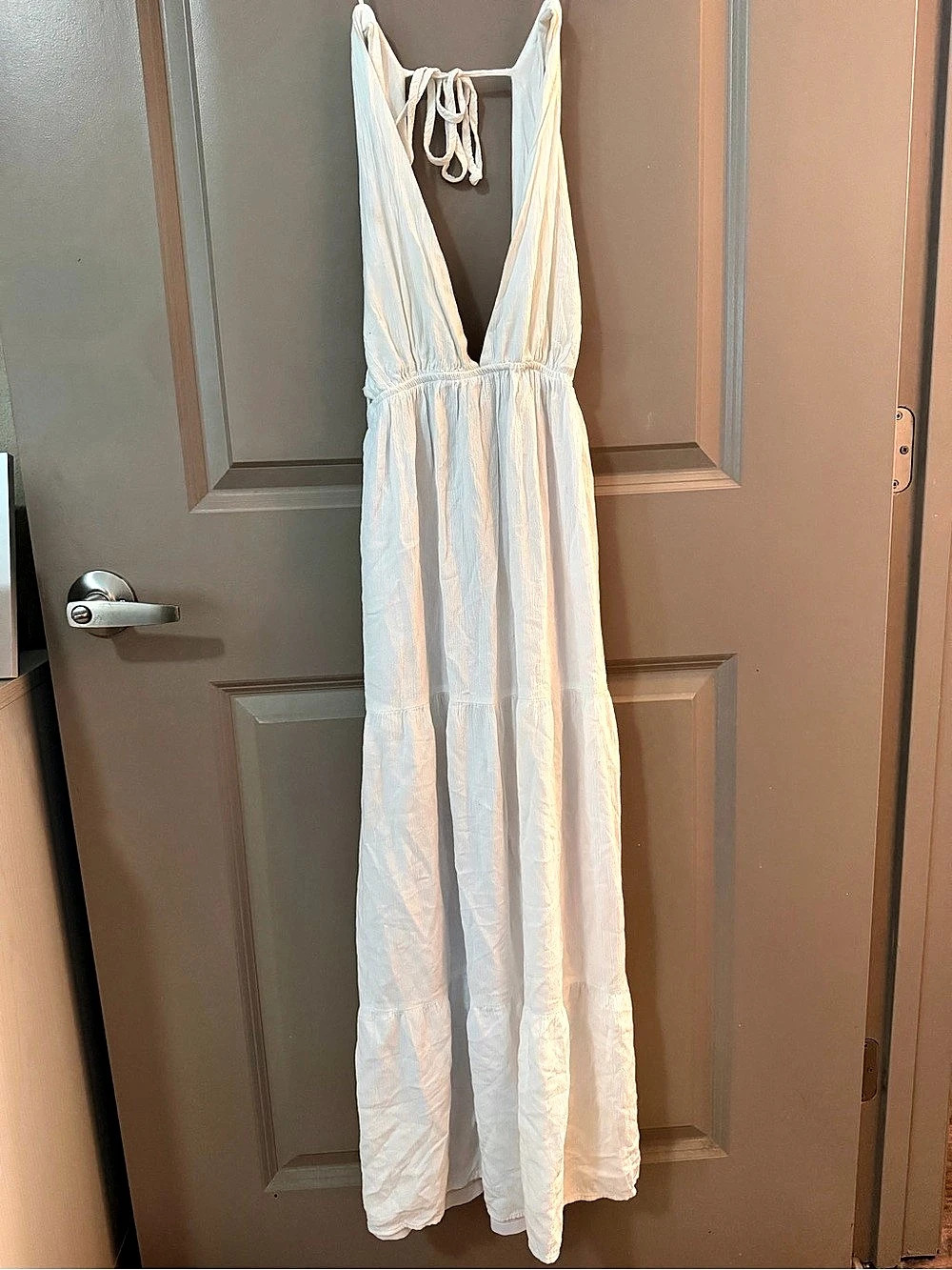 Pull&Bear White Maxi Dress Size Small